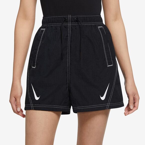 Nike Sportswear Swoosh Women's Woven High-Rise Shorts - Size Medium (DD5592-010) - Picture 1 of 10